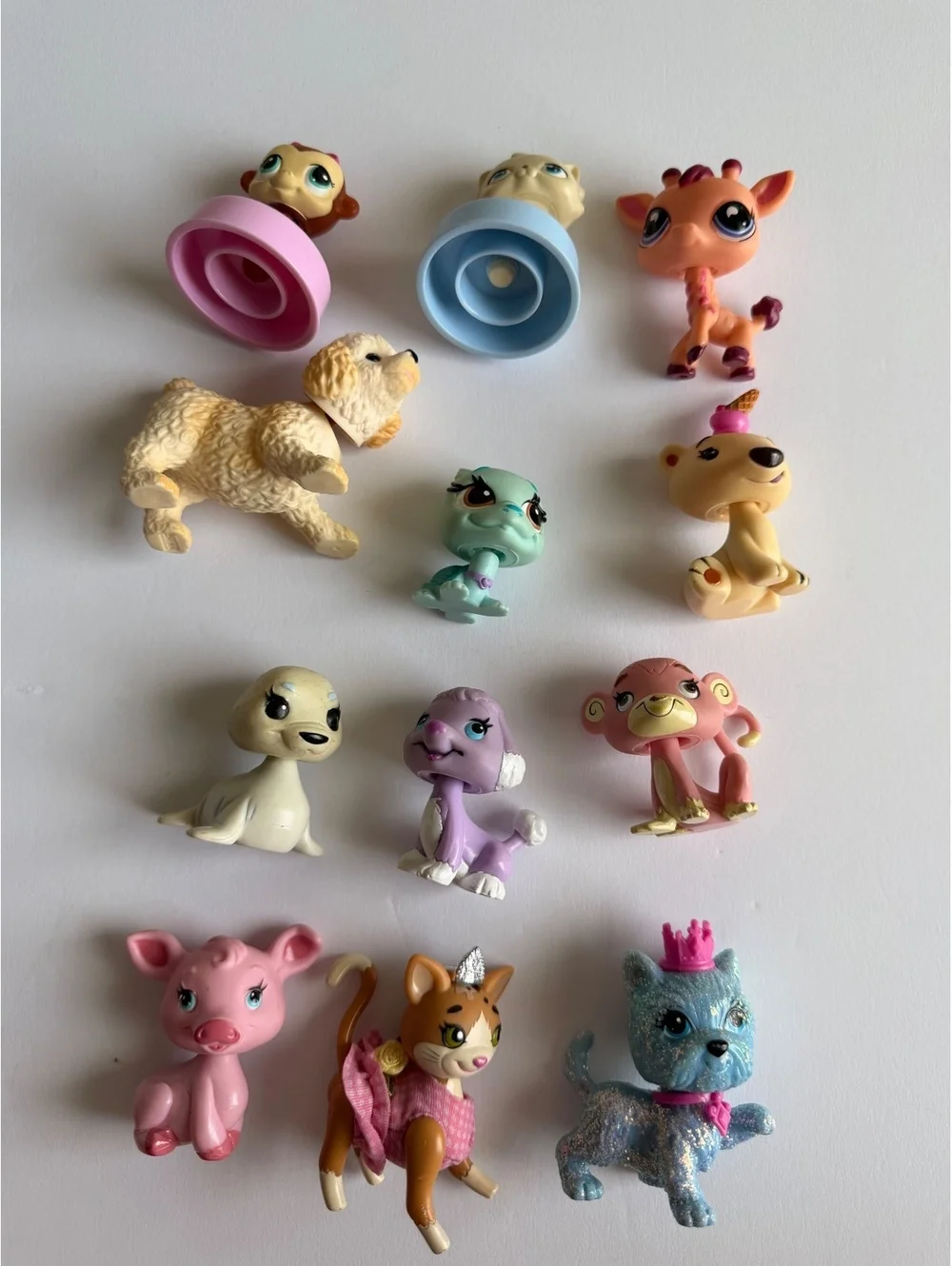 Mixed Lot of 12 Littlest Pet Shop & MGA Yummi-Land Pet Figures